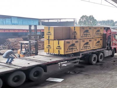 廣西桉木模板發(fā)往江西景德鎮案例